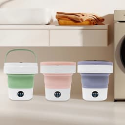 VIEMAE Mini wasmachine - Kleine wasmachine - Wasmachine opvouwbaar - 3 programma's - 12L - Roze — thumbnail 5