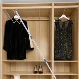 Dailygoods- Kledingstang Uittrekbaar - Kledingroede - Waslijnstang - Beugelgrijper - Duurzaam Materiaal - Praktisch Hulpmiddel - Waslijn — thumbnail 4