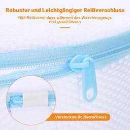 Dailygoods- Waszak Groot - 3 Stuks - Wasnet Beha - Herbruikbaar - Ritssluiting - Lichtgewicht - 18 x 20 cm — thumbnail 3