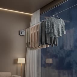 Uitschuifbare Waslijn - Intrekbare Kledinglijn - Ruimte Besparen - Niet Doorhangend Design - 51 Meter Kabel - Wit — thumbnail 5