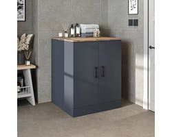 Wasmachinekast - Kast voor wasmachine - Ruimtebesparend organiseren - Onderhoudsvriendelijk oppervlak - 70 x 180 cm - Antraciet eiken