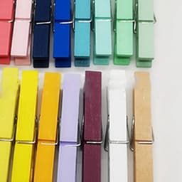 Dailygoods- Wasknijpers Houten 200 Stuks - Decoratieve Clips - Fotoclips - Opknoping Kleding - Kunstwerk Display - Geassorteerde Kleuren — thumbnail 3