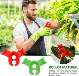 Dailygoods- Groeiklemmen - 100 Stuks - Instelbare Planksteun - Ondersteuning Plantenschors - Verbeterde Luchtcirculatie - Herbruikbaar - Duurzaam - Plantsteun — thumbnail 5