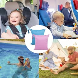 Waterdichte Tas voor Vuile Kleding, Herbruikbare Waszak voor Sport, Zwemmen en Vakantie, 28 x 30 cm, 2-Pack (Blauw & Roze) — thumbnail 2