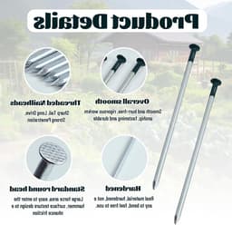 30 stuks grondankers 5 mm x 150 mm voor zware belasting, anti-roest haringen, ideaal voor onkruiddoek en tuinvlies — thumbnail 5