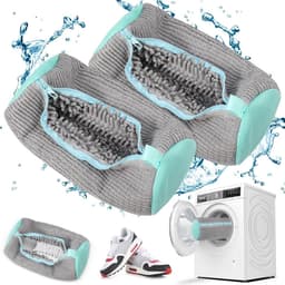 Schoenwaszak met rits voor 360 graden reiniging, geschikt voor alle soorten schoenen, microfiber materiaal en wasmachinebestendig — thumbnail 1