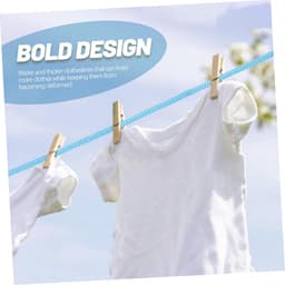 Draagbare Waslijn - Reis Droogrek - Buiten Kleding Drogen - Antislip Hangers - 5 Meter - Blauw — thumbnail 3