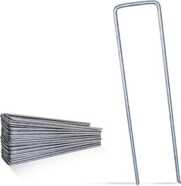 Grondankers - Tuinpennen - Stabiele Bevestiging - Roestvrij Verzinkt Staal - 25 Stuks 150mm - Zilver — thumbnail 1
