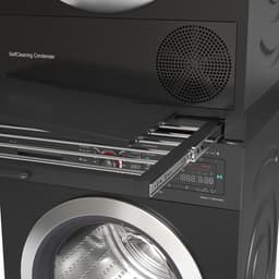 Wasophoogte® Tussenstuk wasmachine droger - Stapelkit wasmachine droger - Tussenkader met droogrek en plateau - Geschikt voor elk type - Zwart — thumbnail 5