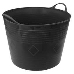 Excellent Houseware Flexibele wasmand - 2x - zwart - 40 liter - kunststof - 50 x 45 cm - met handvatten — thumbnail 3