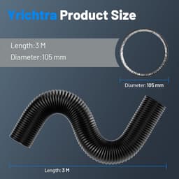 Flexibele Afzuigslang 100mm PVC, 3 Meter, Hittebestendige Ventilatiebuis voor Mobiele Airco en Droger — thumbnail 3