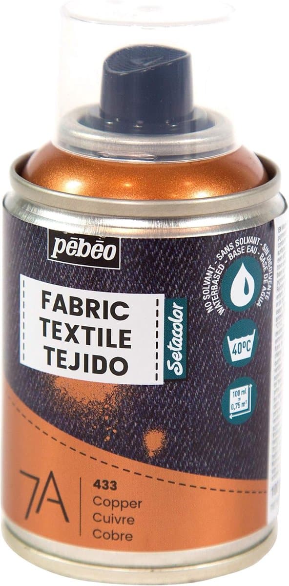 Textielverfspray voor natuurlijke en synthetische stoffen, op waterbasis, oplosmiddelvrij, machinewasbaar, 100 ml — afbeelding 1