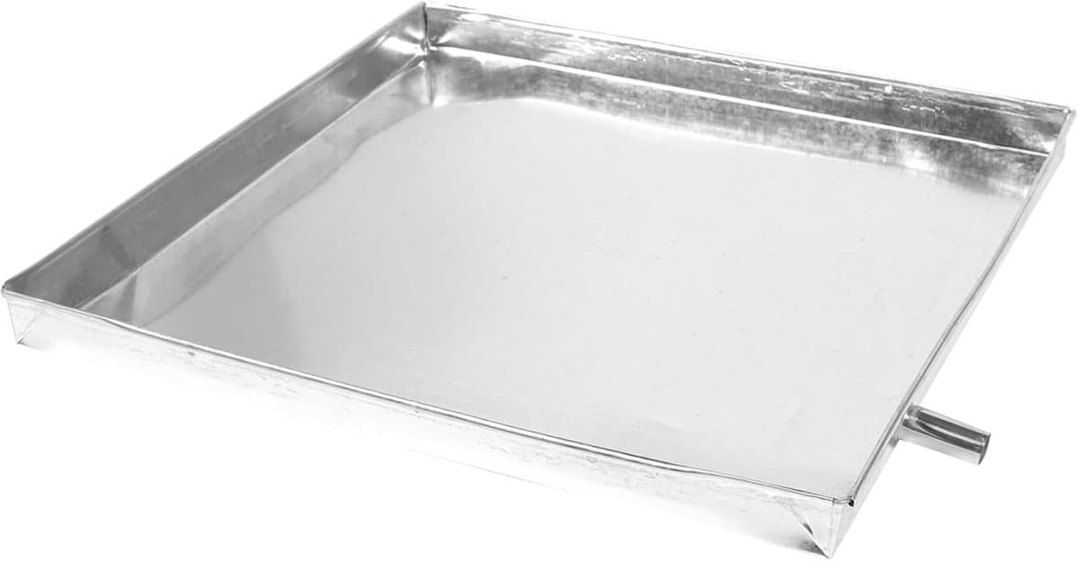 Lekbak Apparaten - Opvangbak Druppelbak - Voorkom Lekkage - Stevig Kunststof IJzer - 44x40x3 cm - Zilver — afbeelding 1