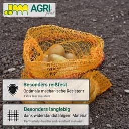 100 Stuks Stevige Raschelzakken voor Aardappelen en Groenten met Trekkoord - 25 kg - 50x80 cm — thumbnail 3