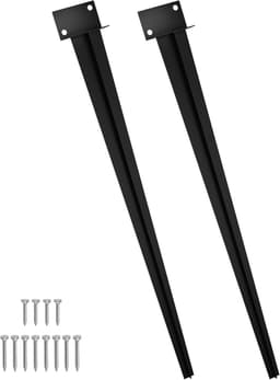 4 Stuks Inslaghuls L-Vorm Grondhuls met 70cm Lange Punt, L-Paaldrager om in te Slaan, Zwart Grondankers, Grondhulzen voor Houten Palen, NAIZY — thumbnail 1