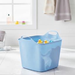 Excellent houseware flexibele kuip / emmer - blauw - 25 l - kunststof - 40 x 35 cm - met handvatten — thumbnail 2