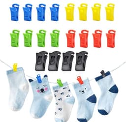 40 stuks sokkenklemmen voor de wasmachine en droger - handige sokkenhouders en clips voor het organiseren van je was — thumbnail 1