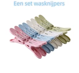1 set - Wasknijpers - Geschikt voor thuis- en studentenhuizen - Kleding, handdoeken, sokken, ondergoed, enz. vastzetten zonder te markeren wasknijpers - 20 stuks - Diverse kleuren — thumbnail 1