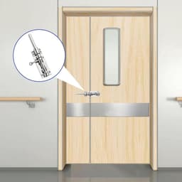 Allecto plus - Schuifvergrendeling van roestvrij staal met boutgrendel en hangslotgat voor schuur en kelder - 304 roestvrij staal - inclusief 8 bevestigingsschroeven — thumbnail 3