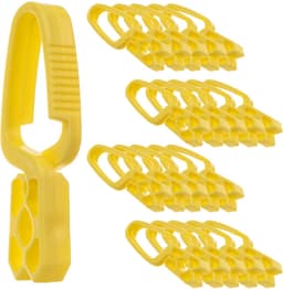 KADAX wasknijpers, 20 x klemmen van robuuste kunststof, kleurrijke sokklemmen, windbestendige klemmen voor binnen en buiten (geel_v1) — thumbnail 1