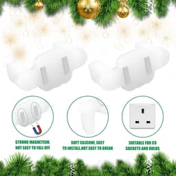 Allecto Plus - 50 stuks Magnetische Kerstverlichting Clips voor Buiten - Sterke Magnetische Clips voor C9 Fittingen - Kerstverlichting Haken voor Gootverlichting - Geschikt voor Buiten Stringlights — thumbnail 3