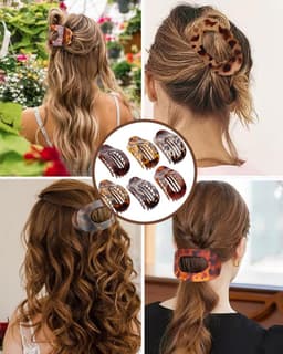 6x Stevige Haarspeld Set voor Dames, Antislip Eendenbekspelden voor Dik Haar — thumbnail 3