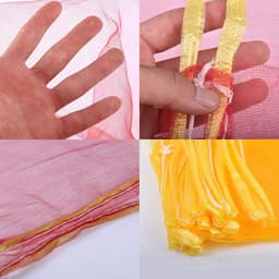 Set van 20 stevige aardappel- en groentenzakken met trekkoord, geel en rood — thumbnail 2