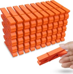 50 stuks houten wasknijpers 2,9 inch - multicolore decoratie voor foto's en displays — thumbnail 1