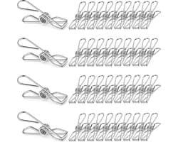 Roestvrijstalen Wasknijpers - 48 Stuks, 6 cm - Multifunctioneel en Robuust