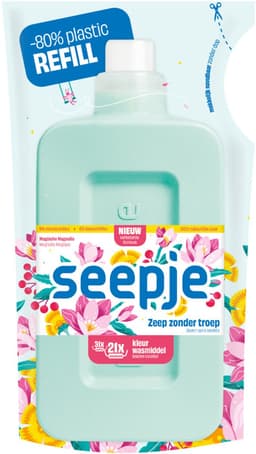 Seepje Wasmiddel Kleur Magische Magnolia Navulling - 6 x 945 ml - Voordeelverpakking — thumbnail 3