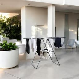 Home Deco Factory Wasrek/droogrek - grijs - metaal - 136 x 59 x 93 cm - ophangen — thumbnail 2