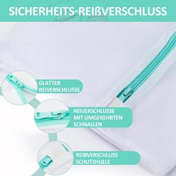 Wasnetten voor wasmachine, duurzame waszakken met ritssluiting, reiswasnet — thumbnail 2