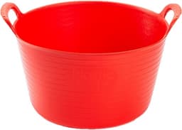 Plasticforte flexibele emmer/kuip - rood - kunststof - rond - 56 liter - 60 x 53 x 38 cm - wasmanden - tuinafval - speelgoed — thumbnail 1