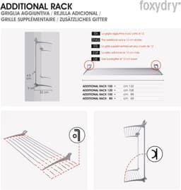 Foxydry Wall Plus 128 cm White - wanddroogrek -bediening rechts- 128 x 52 x 137 cm — thumbnail 5