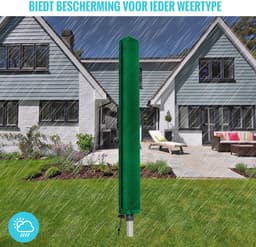 Droogmolen hoes - Droogmolen beschermhoes - Weerbestendig - 165 x 28 cm - Universeel - Groen — thumbnail 4