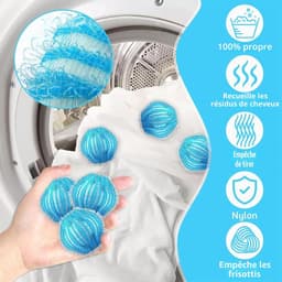 Harenverwijderaar voor de wasmachine, 8-delige set harenverwijderaars voor de wasmachine, harenverwijderbal voor de wasmachine, herbruikbare harenverwijderaar voor huisdieren, wasbal voor kleding en beddengoed (blauw) — thumbnail 2