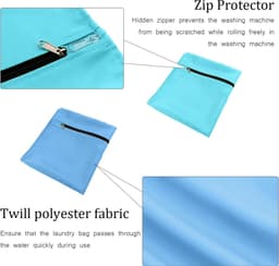 Waszak voor Huisdieren - Lichtblauw - 70 x 80 cm en 55 x 60 cm - Duurzaam Polyester met Ritssluiting - Voor Honden en Katten — thumbnail 5