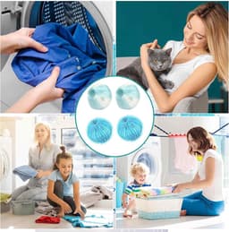 SnelShoppen - Haarverwijderaar voor Wasmachine, Dierenhaar Vanger, Wasballen voor Kat/Dog, Microvezel, 4 Stuks, Beschermt Kleding, Vermindert Kreuken, — thumbnail 5