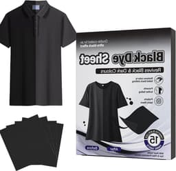 Zwarte Kledingverf Vellen - Textielverf Wasmachine - Kleding Opfrissen - Niet-vervagende Afwerking - 15 stuks - Zwart — thumbnail 1