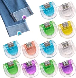 Broekspijp Aanspanner - Broekverkorter Klem - Kleding Aanpassen - Eenvoudige Bevestiging - 12 Stuks - Gemengde Kleuren — thumbnail 1
