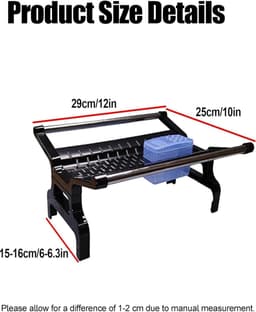 Droogrek voor radiator - Kledingdroger verwarming - Kleding drogen - Met luchtbevochtiger - 29 cm lang - Zilver — thumbnail 2