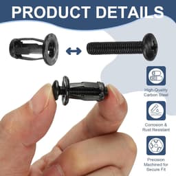 10-pack M5 x 18 holle deurankerset, bloemblaadjesmoeren uitbreidingsschroef krikmoer voor holle wand/aluminium bekleding/stalen buizen/ijzeren platen/kunststof panelen [zwart] — thumbnail 4