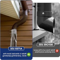 Afvoerslang 10 m voor regenpijpen, tijdelijke slang voor afvoer tot Ø 125 mm inclusief 5 kabelbinders, waterdicht en flexibel — thumbnail 5