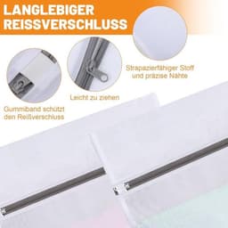 Wasnet voor wasmachine 4 stuks - 30 x 40 cm - Waszak Laundry Bag met ritssluiting voor overhemden, ondergoed, babykleding — thumbnail 5