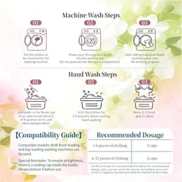 Dailygoods- Geurparels Gardenia/Jasmijn - 100 Dagen Langdurige Geur - Hypoallergeen - Oplosbaar in Alle Watertemperaturen - Microcapsule-Technologie - Verwijdert Geuren tijdens het Wassen - Wasverfrisser — thumbnail 3