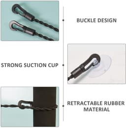 Dailygoods- Waslijn Uittrekbaar 150 cm - 2 Stuks - Draagbaar - Zuignap Bevestiging - Elastisch - Geschikt voor Reizen - Drooglijn — thumbnail 5