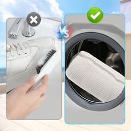 Waszak voor het wassen van schoenen - Verhoogde binnenwrijving met zachte borstel - Wit — thumbnail 3