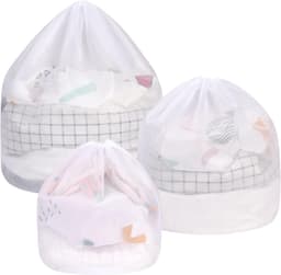 3-delige Waszak Set met Koord, Ideaal voor Fijne Was, Babykleding en Speelgoedopslag - Duurzaam en Geschikt voor Wasmachine — thumbnail 1