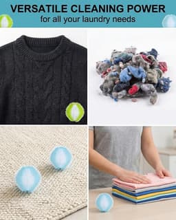RAMGLYO Haarballen en pluisverwijderaar, 9-delige set, herbruikbaar, voor wasmachine en droger, verwijdert effectief - ShopVlot — thumbnail 4