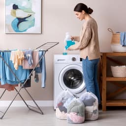 Waszakken, wasnet voor wasmachine, mesh, waszak, waszak, wasmachine met trekkoord, waszak, vervorming en vouwen van kleding te voorkomen, beschermt kleding, 30 x 40, 40 x 50, 50 x 60 cm — thumbnail 3